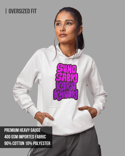 Karo Khudki Women's Oversized Hoodie White / 3XL- White / 3XL- 1299.00