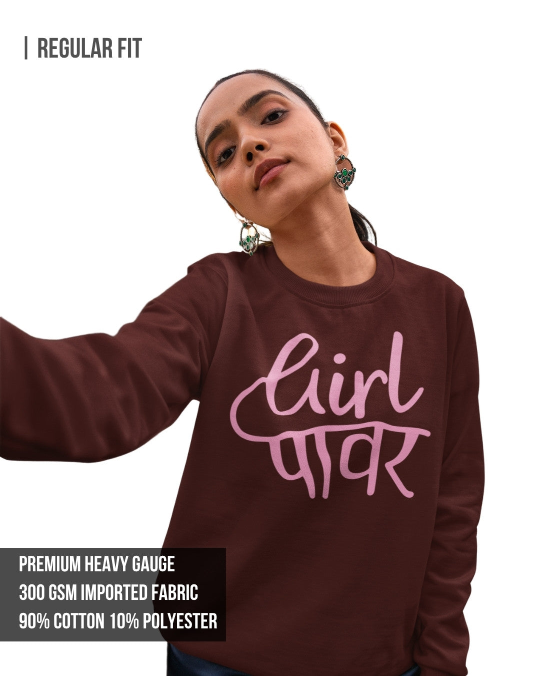 Girl Power Women's Sweatshirt Maroon / 3XL- Maroon / 3XL- 899.00