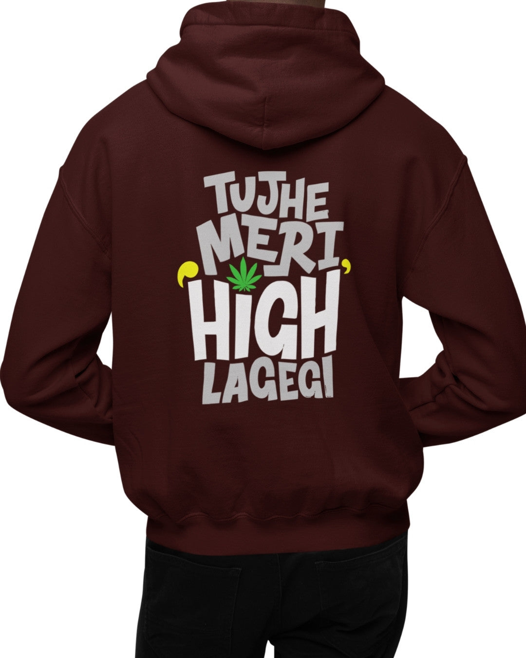 High Men's Oversized Hoodie - -