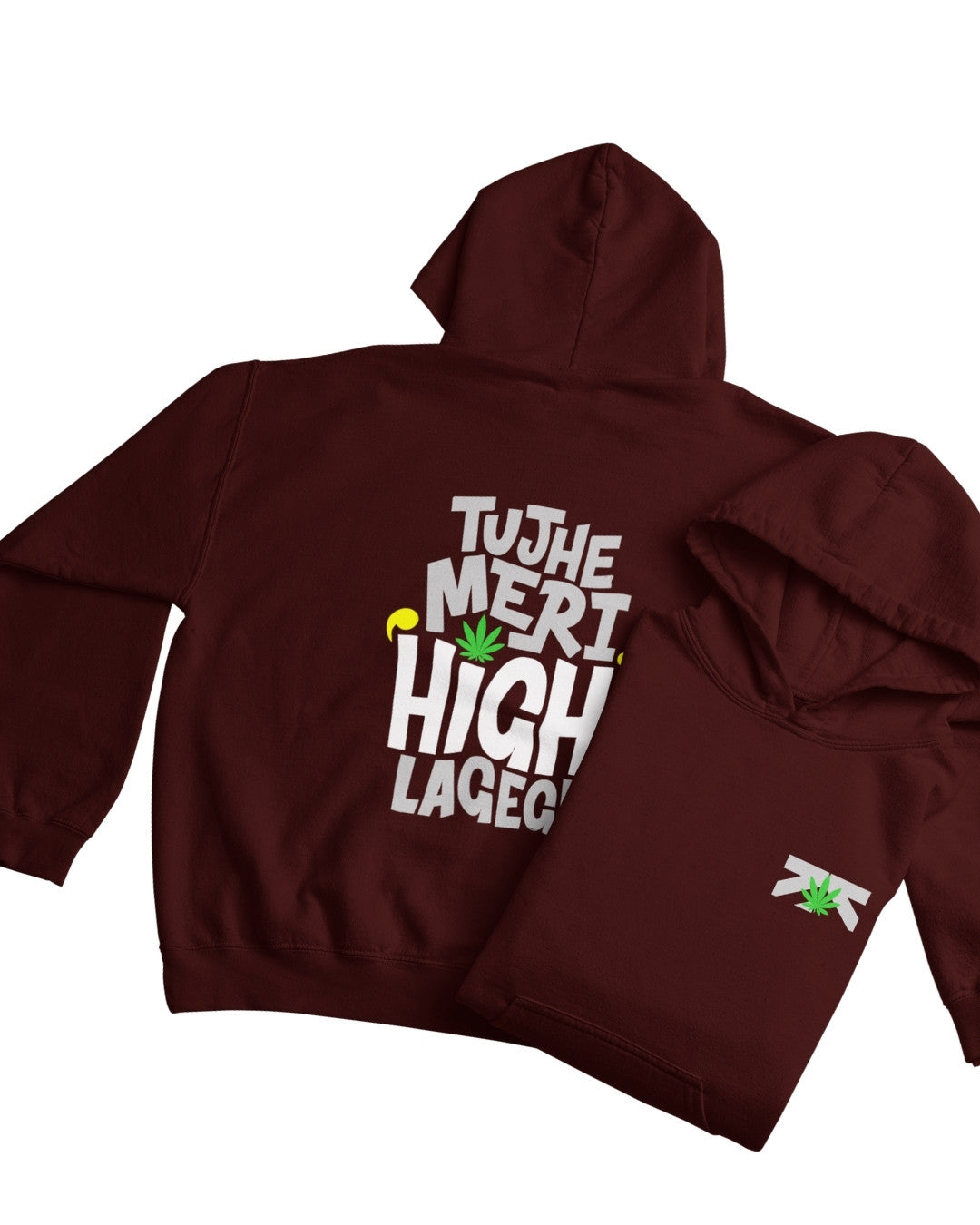 High Men's Oversized Hoodie - -