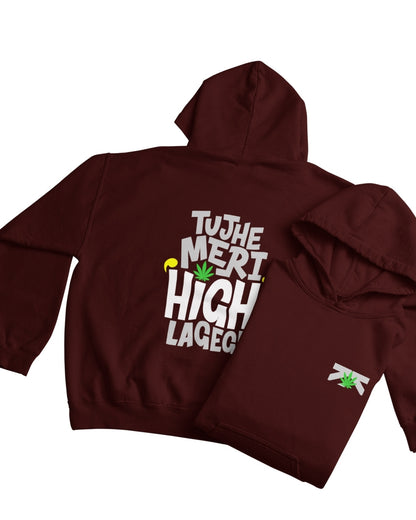 High Men's Oversized Hoodie - -