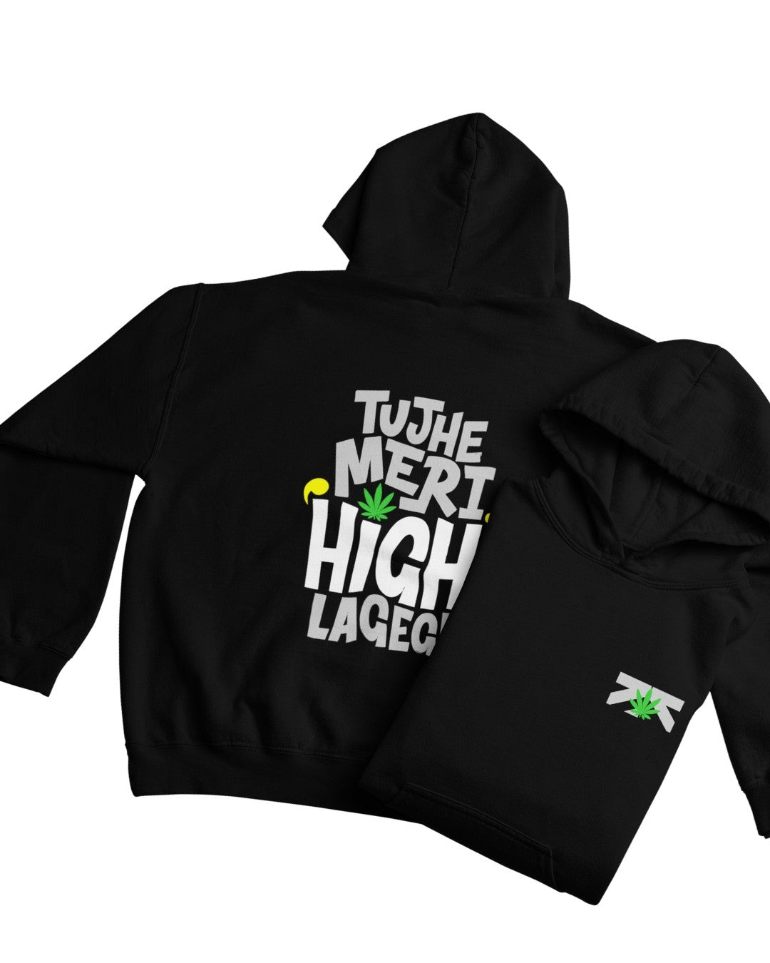 High Men's Oversized Hoodie - -