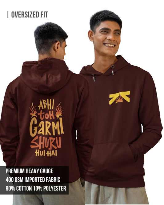 Garmi Men's Oversized Hoodie Maroon / 3XL- Maroon / 3XL- 1489.00