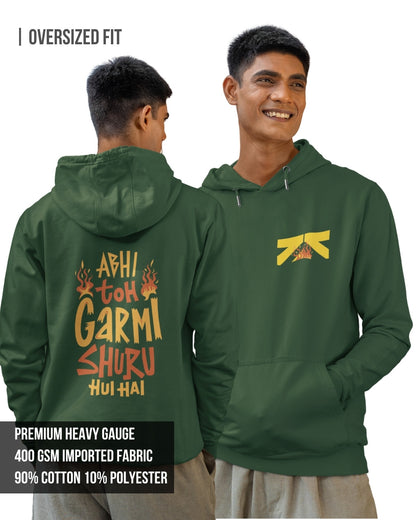 Garmi Men's Oversized Hoodie Bottle Green / 3XL- Bottle Green / 3XL- 1489.00