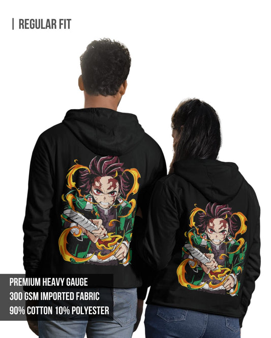 Tanjiro | Demon Slayer Unisex Hoodie Black / 3XL- Black / 3XL- 1299.00