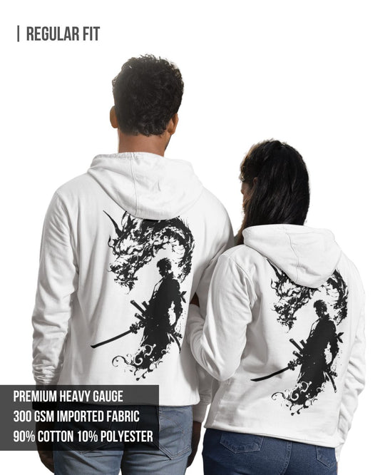 Zoro and Dragon| One Piece Unisex Hoodie White / 3XL- White / 3XL- 1299.00