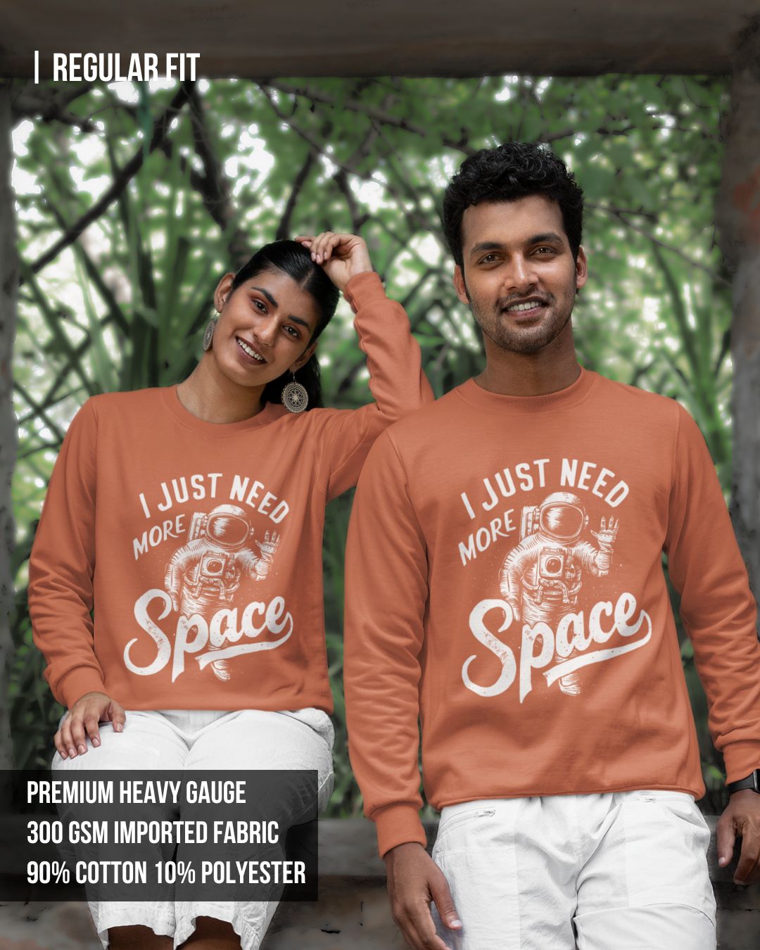 Space Unisex Sweatshirt Coral / 3XL- Coral / 3XL- 899.00