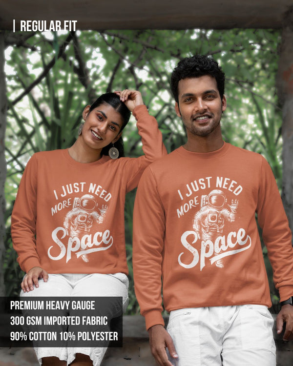 Space Unisex Sweatshirt Coral / 3XL- Coral / 3XL- 899.00