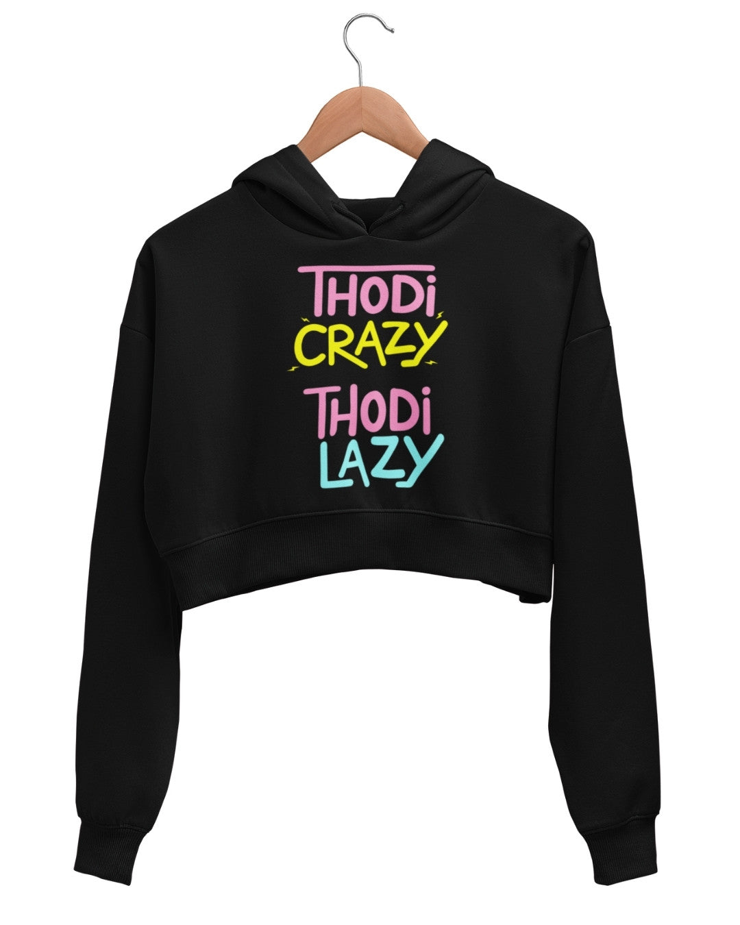 Lazy Crop Hoodie - -