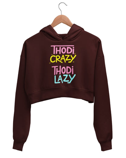 Lazy Crop Hoodie - -