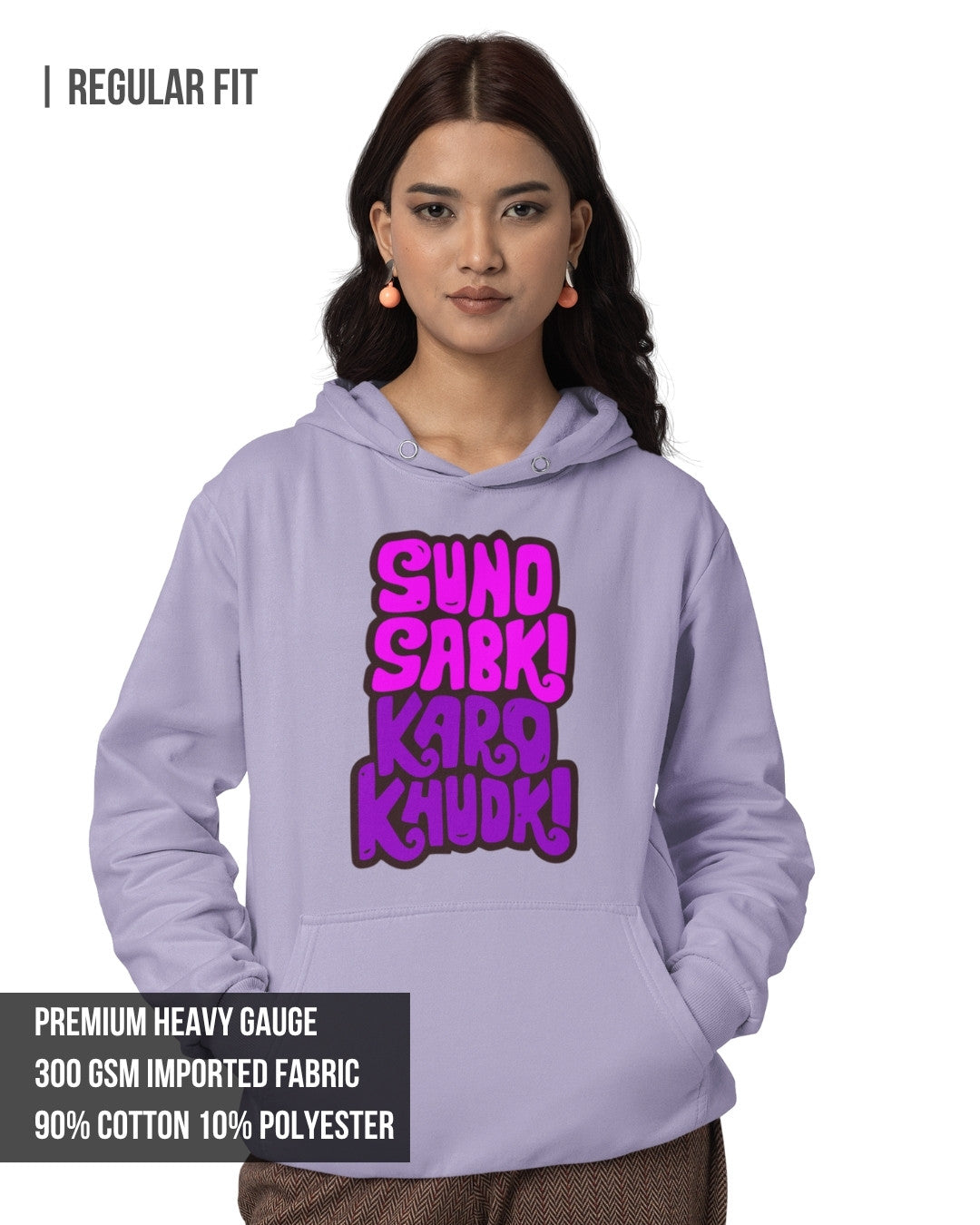 Karo Khudi Women's Hoodie Lavender / 3XL- Lavender / 3XL- 1029.00