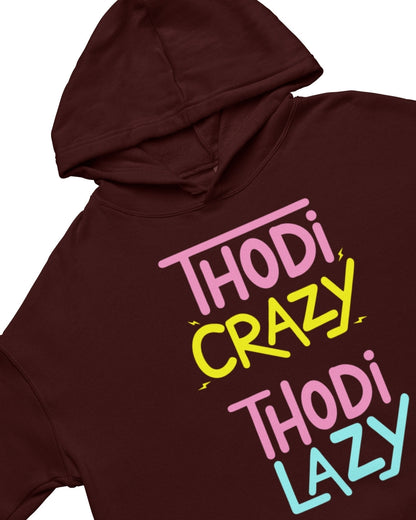 Lazy Crop Hoodie - -