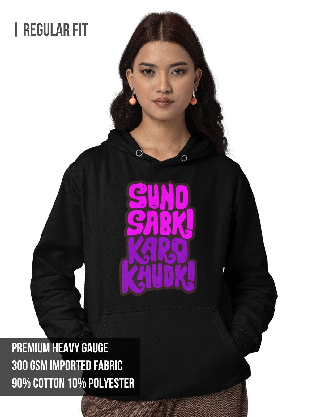Karo Khudi Women's Hoodie Black / 3XL- Black / 3XL- 1029.00