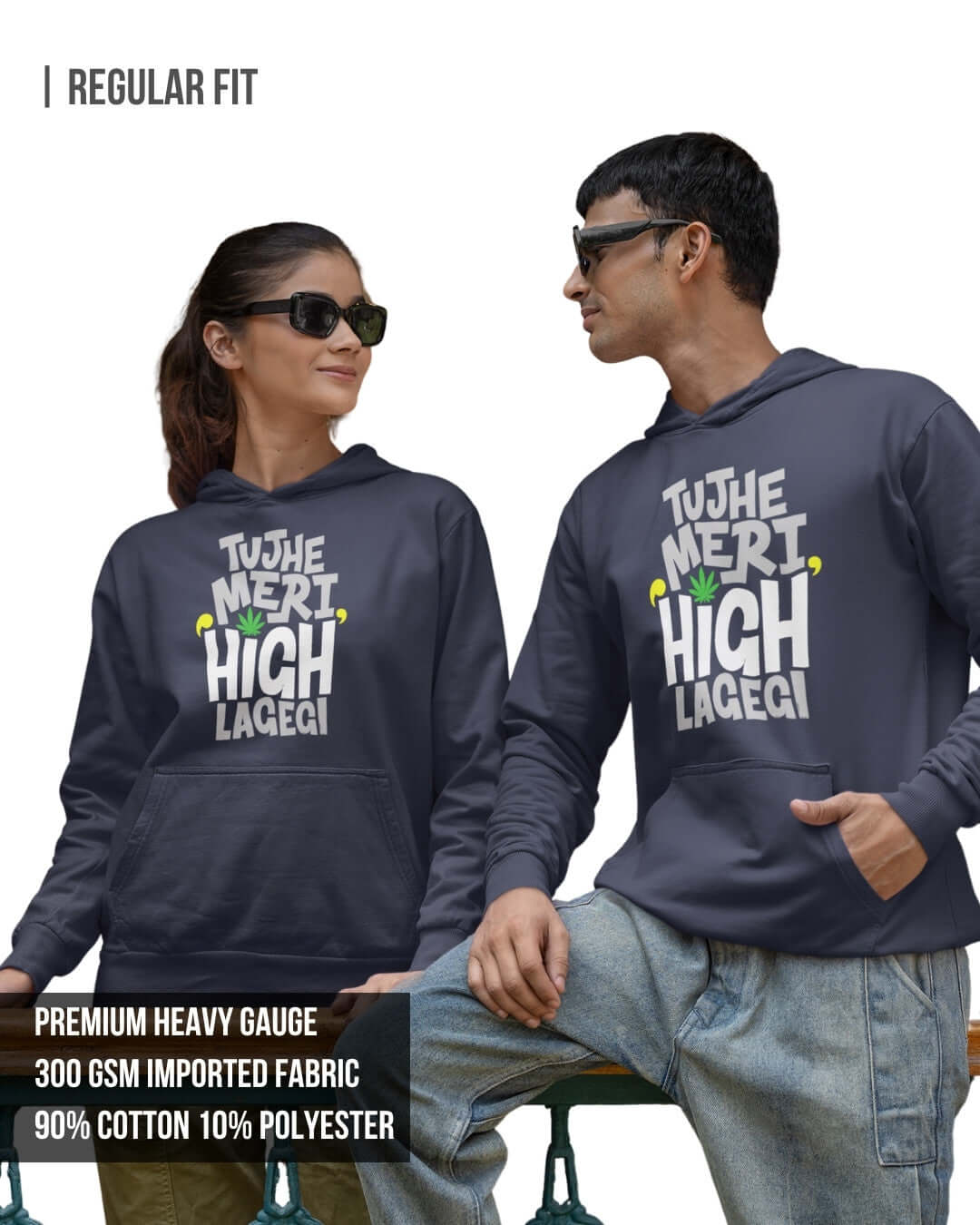 High Unisex Hoodie Navy Blue / 3XL- Navy Blue / 3XL- 1029.00