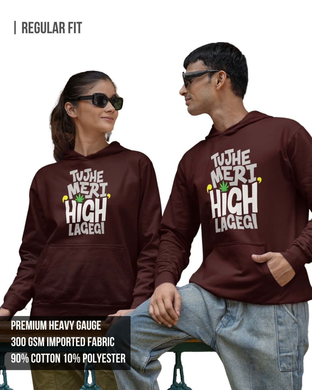 High Unisex Hoodie Maroon / 3XL- Maroon / 3XL- 1029.00