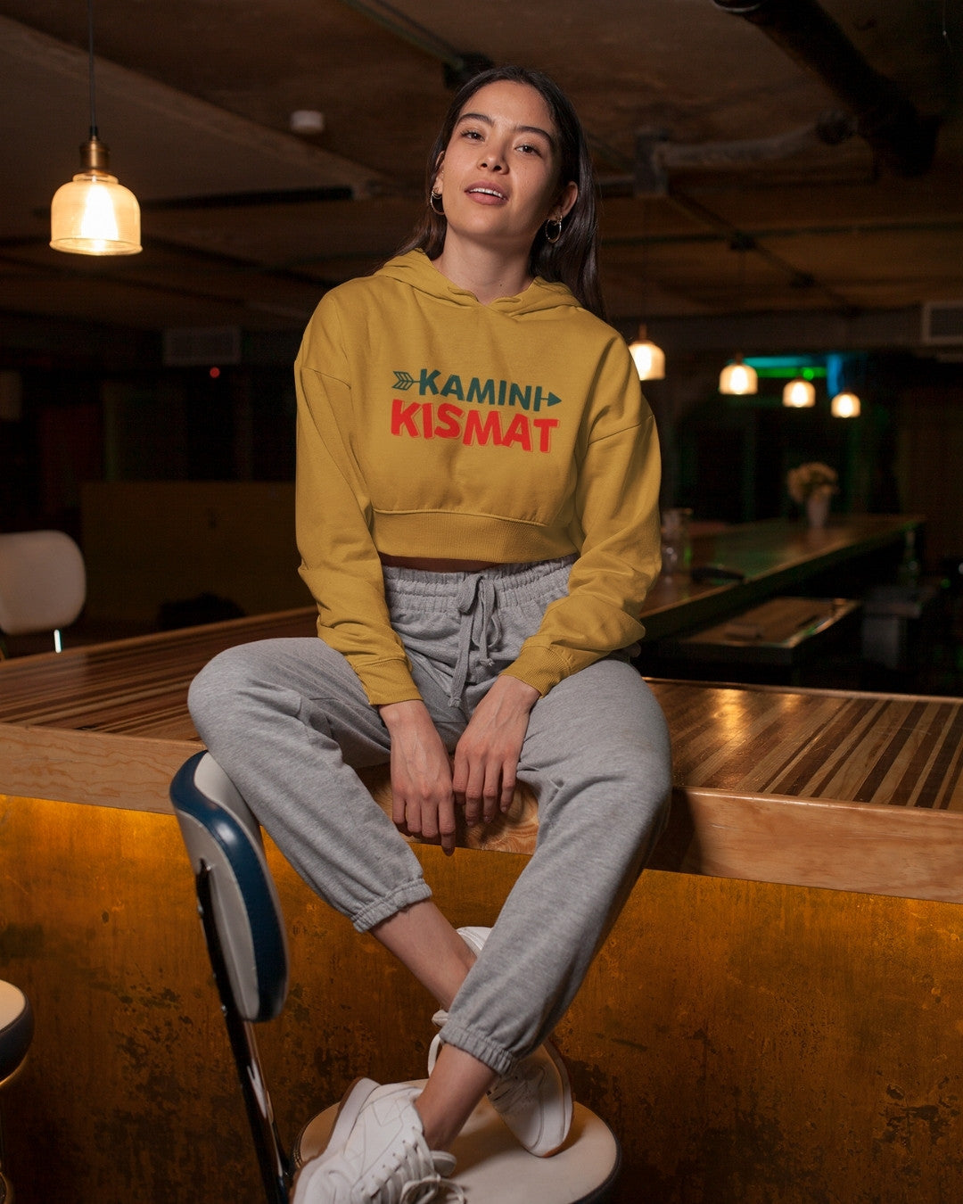Kamini Kismat Crop Hoodie - -