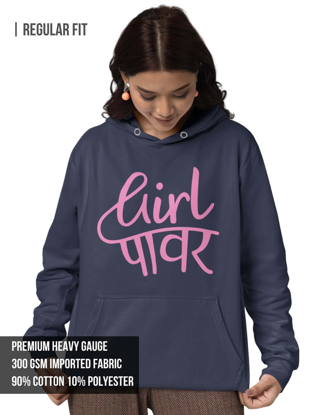 Girl Power Women's Hoodie Navy Blue / 3XL- Navy Blue / 3XL- 1029.00