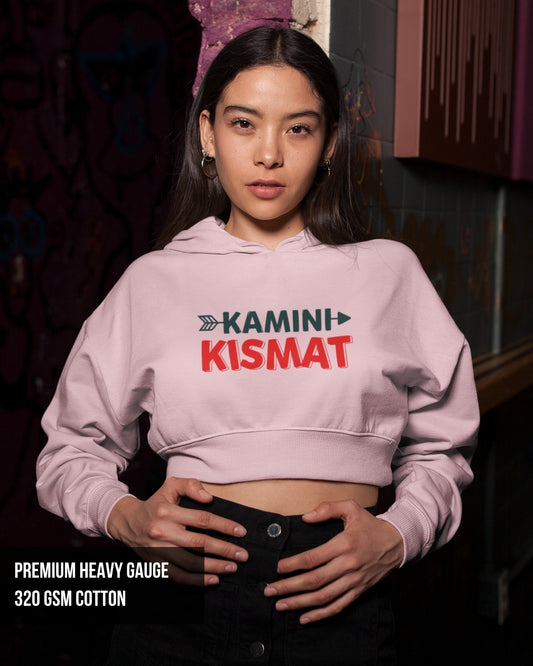 Kamini Kismat Crop Hoodie Light Baby Pink / XXL- Light Baby Pink / XXL- 799.00