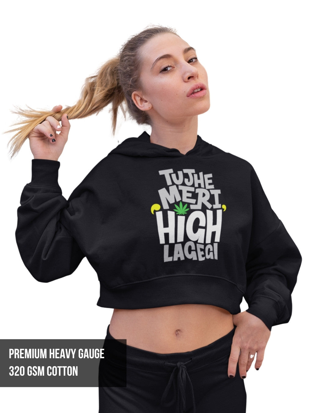 High Crop Hoodie Black / XXL- Black / XXL- 799.00