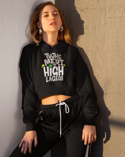 High Crop Hoodie - -