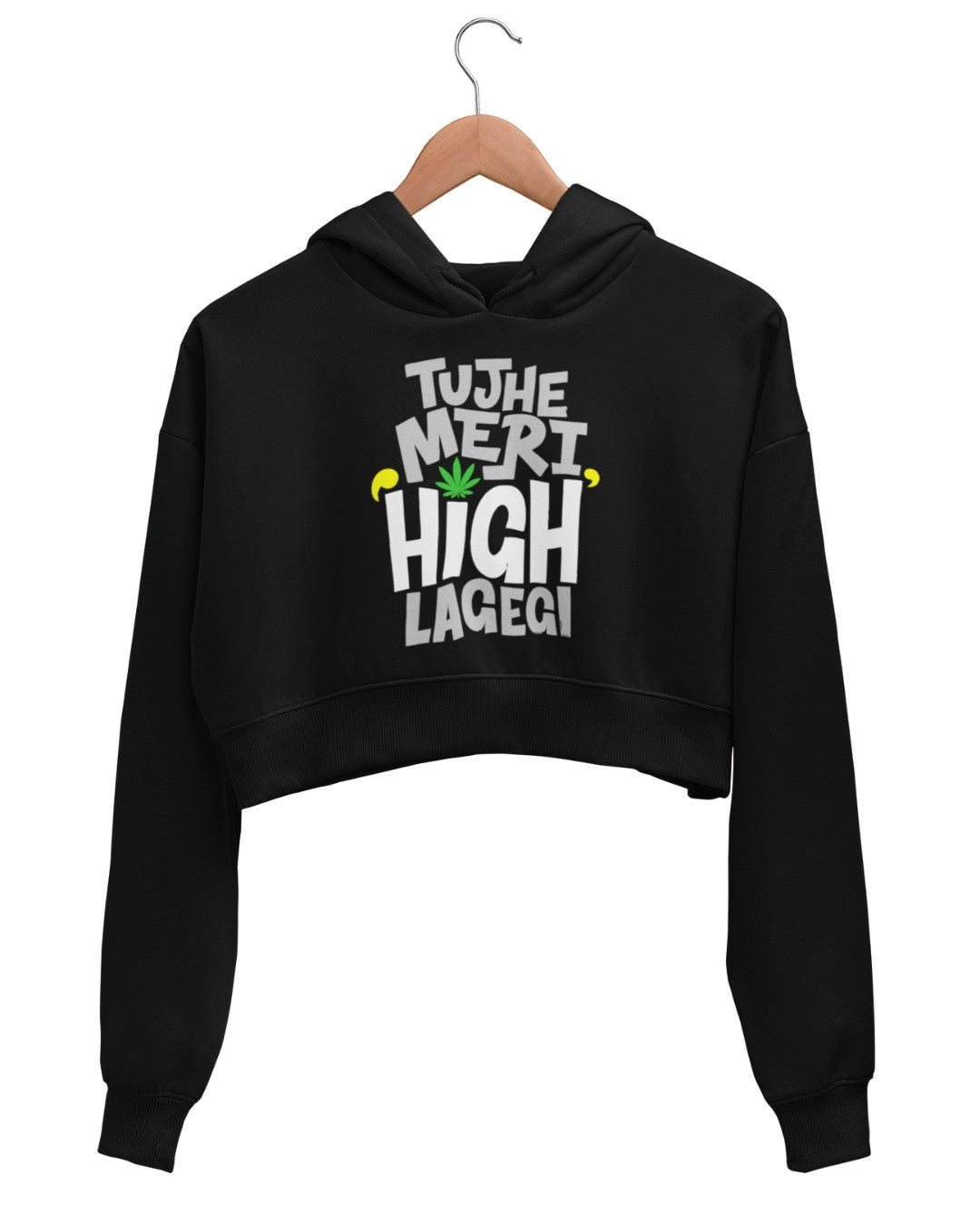 High Crop Hoodie - -