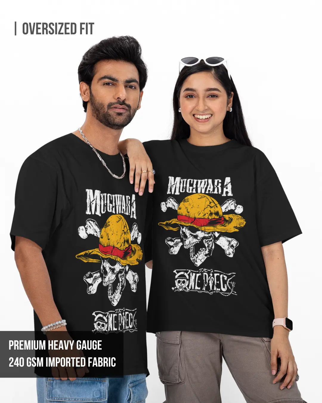 One Piece Unisex Oversized T-Shirt Black / XXL- Black / XXL- 799.00