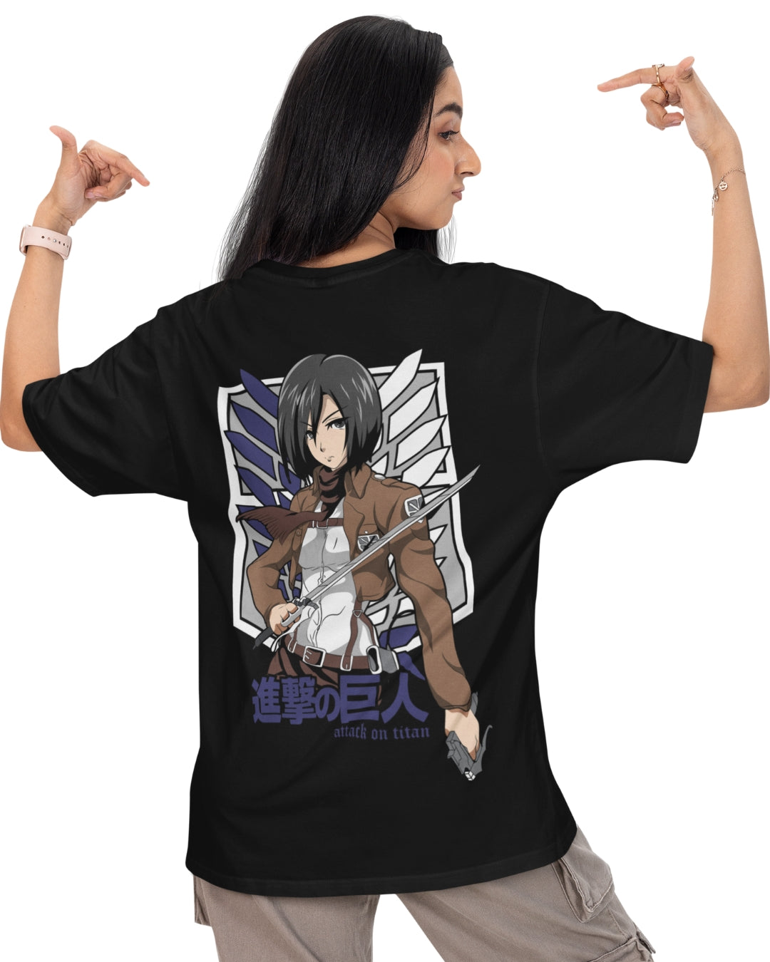 Mikasa | Attack On Titan Women's Oversized T-Shirt