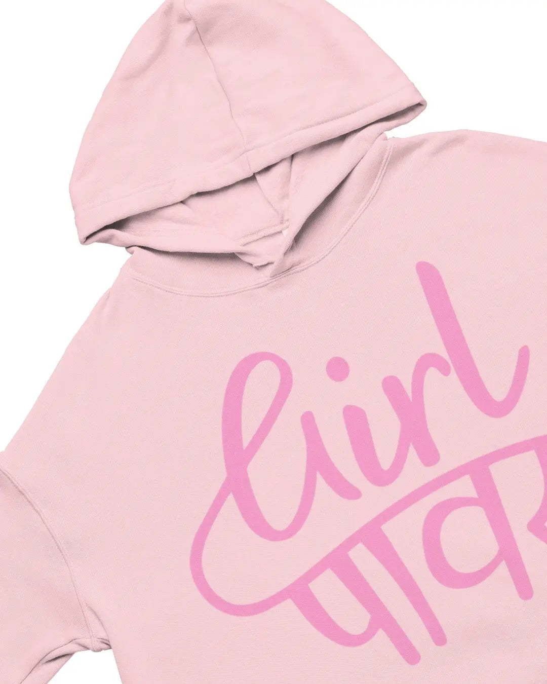 Girl Power Crop Hoodie - -