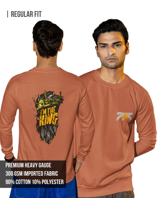 I Am The King Men's Sweatshirt Coral / 3XL- Coral / 3XL- 949.00