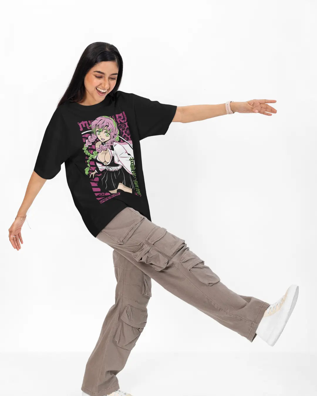 Mitsuri Kanroji | Demon Slayer Women's Oversized T-Shirt - -