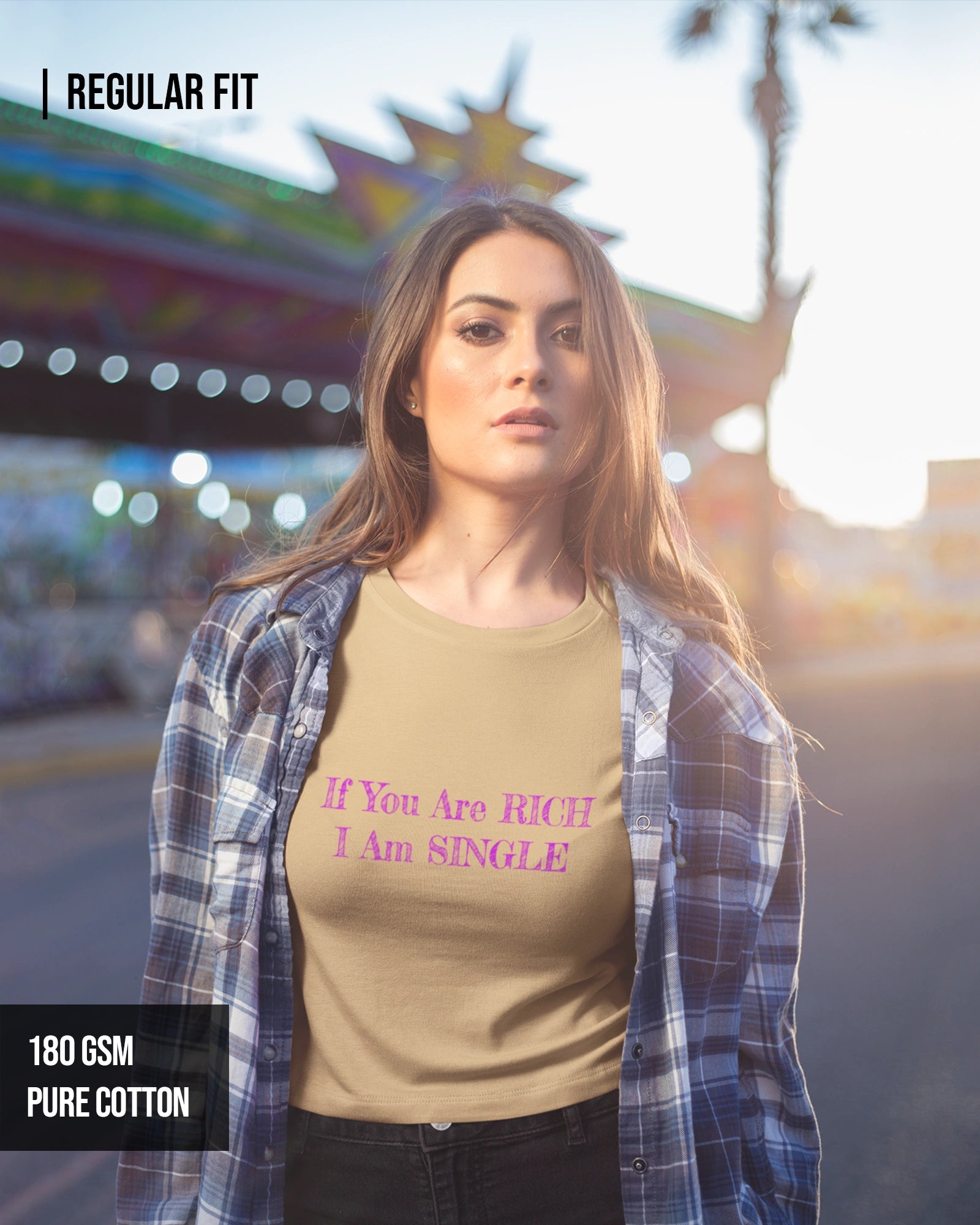 I Am Single Women's Crop Top Beige / XXL- Beige / XXL- 699.00