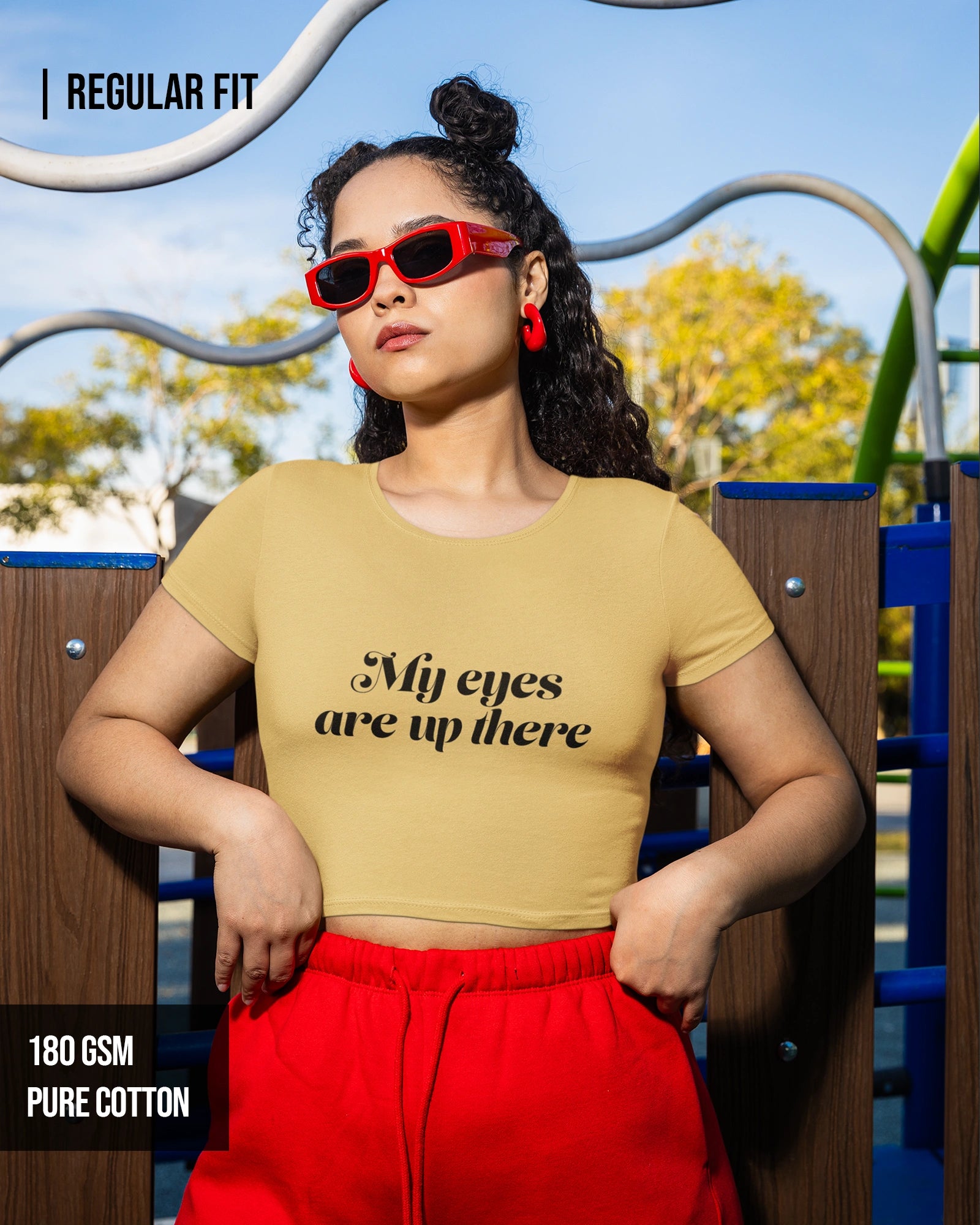 My Eyes Women's Crop Top Beige / XXL- Beige / XXL- 699.00