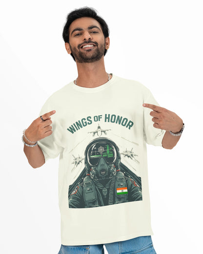 Wings of Honor Unisex Oversized T-Shirt