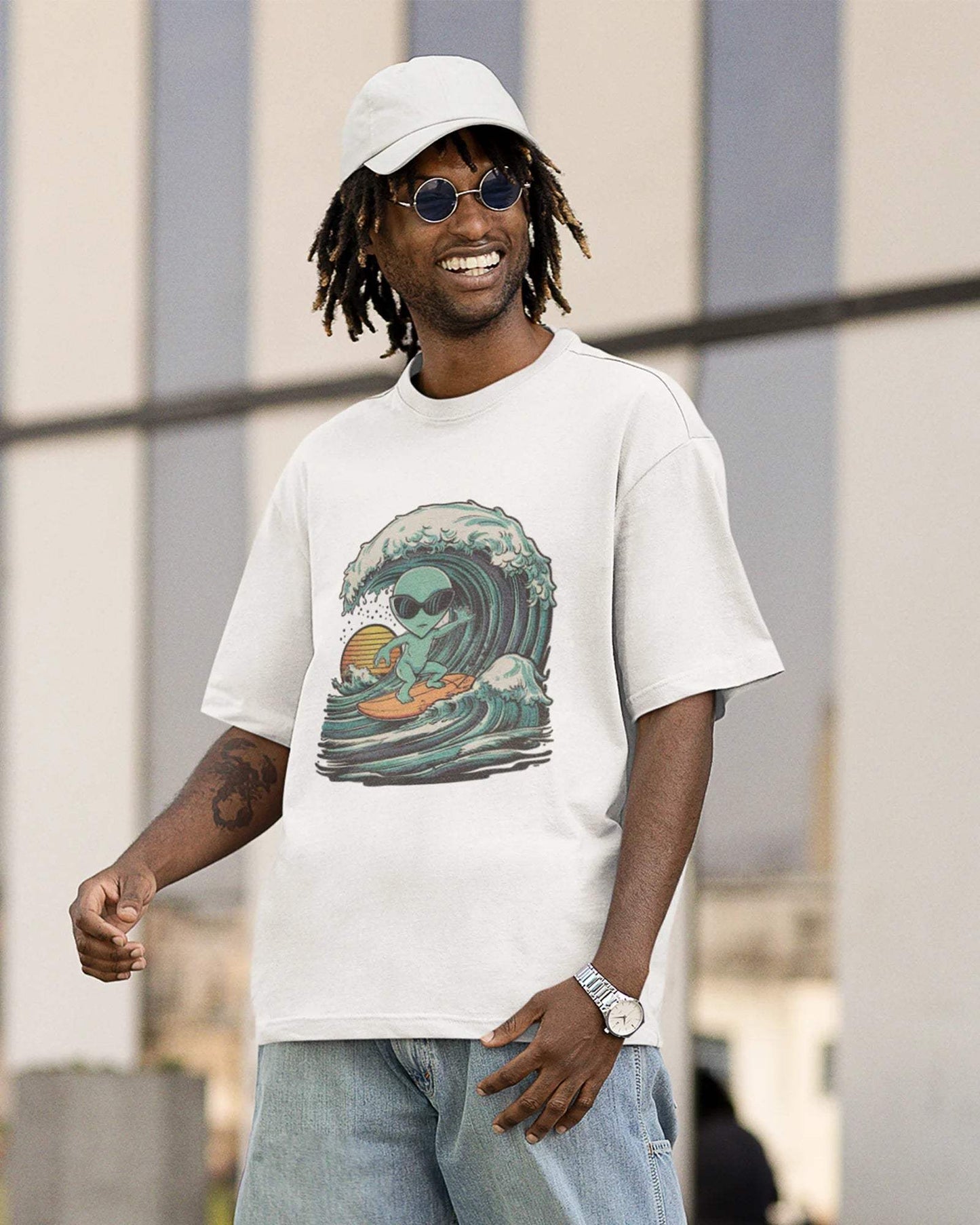 Alien Men's Oversized Tshirt - zenrobe- White-XXL- 799.00