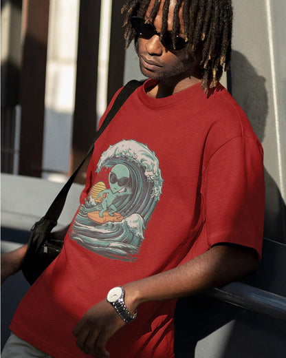 Alien Men's Oversized Tshirt - zenrobe- Red-XXL- 799.00