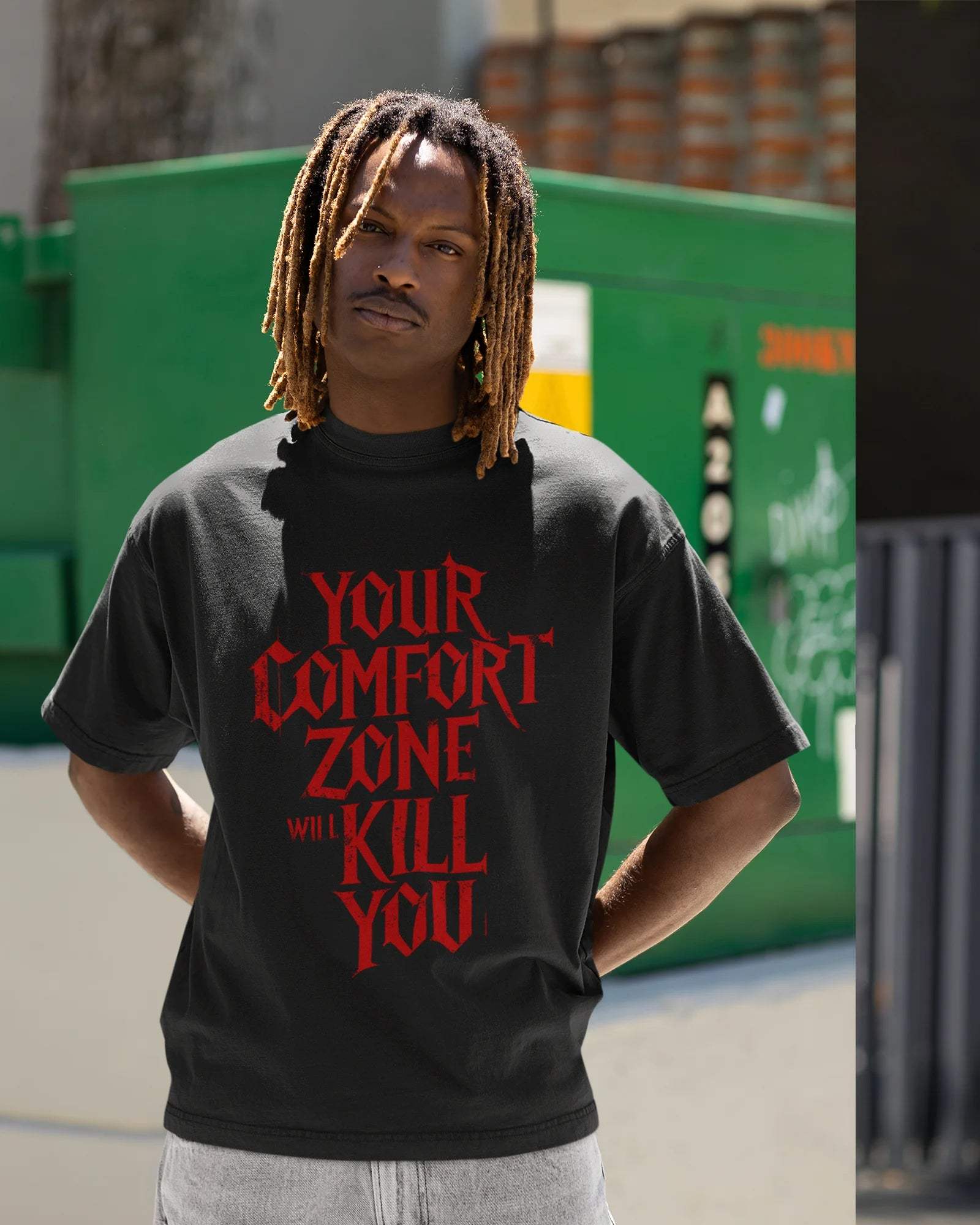 Comfort Zone Unisex Oversized Tshirt - zenrobe- Black-XXL- 799.00