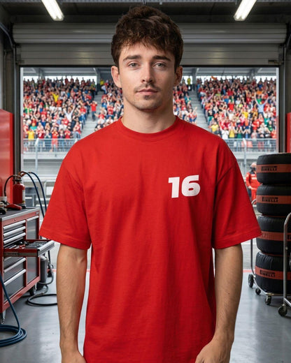 F1 Charles Leclerc 12 Unisex Oversized T-Shirt - -