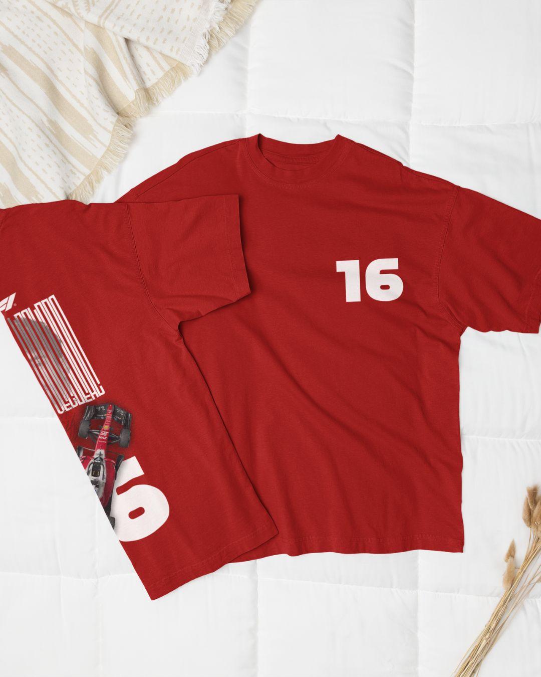 F1 Charles Leclerc 12 Unisex Oversized T-Shirt - -