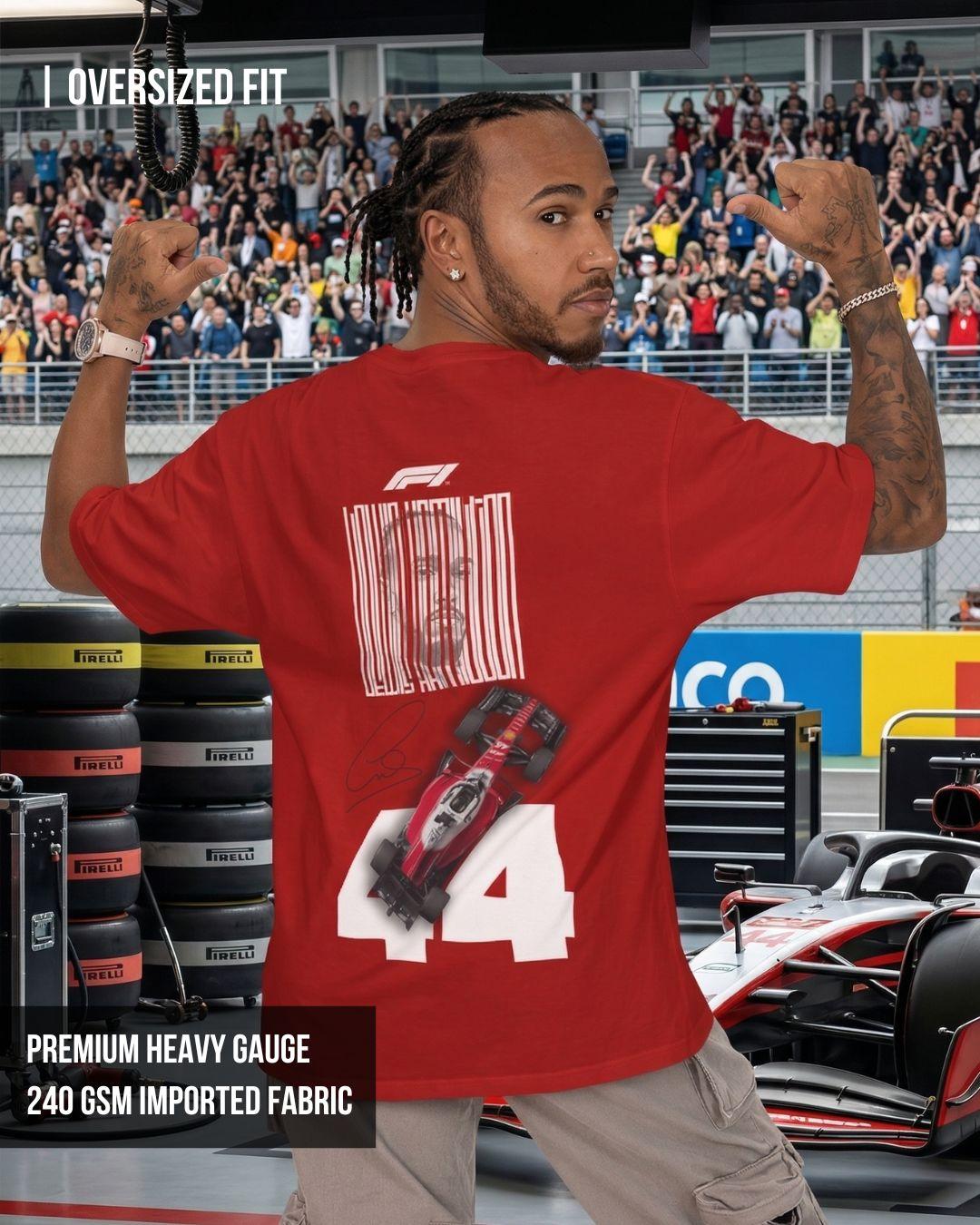 F1 Hamilton 44 Unisex Oversized T-Shirt - -