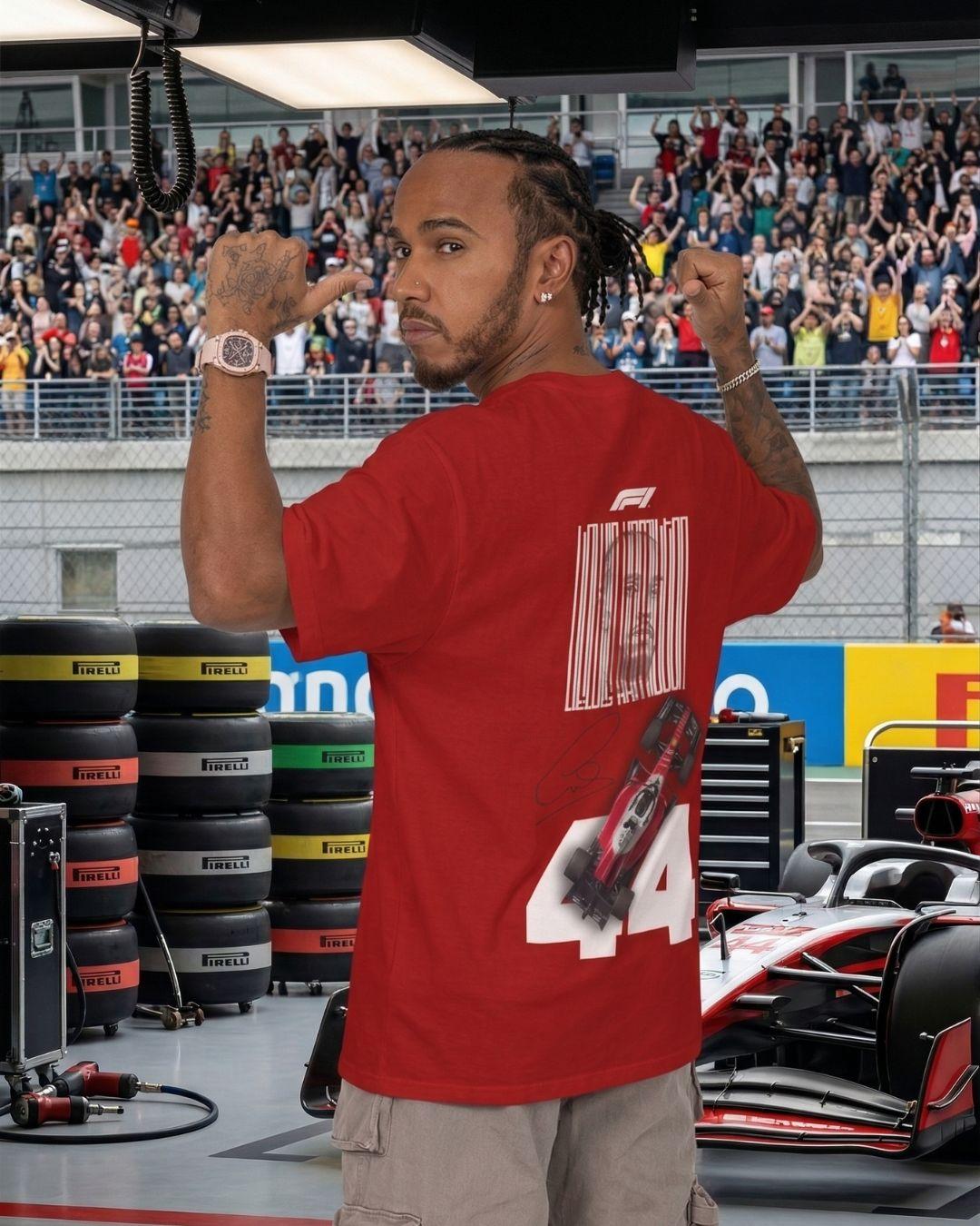 F1 Hamilton 44 Unisex Oversized T-Shirt - -
