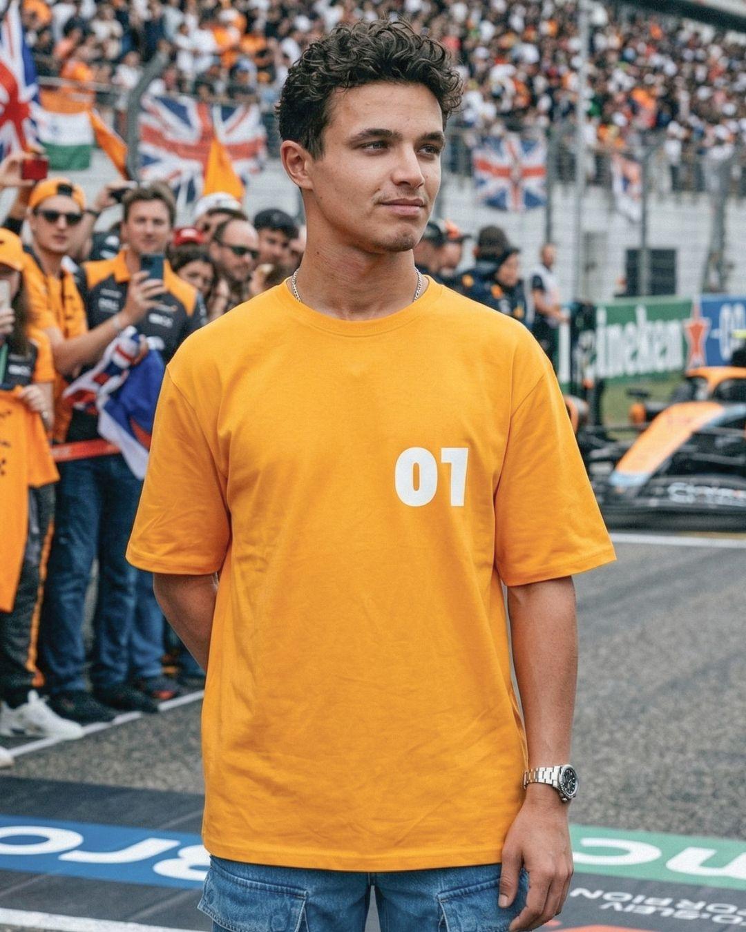 F1 Lando 01 Unisex Oversized T-Shirt - -