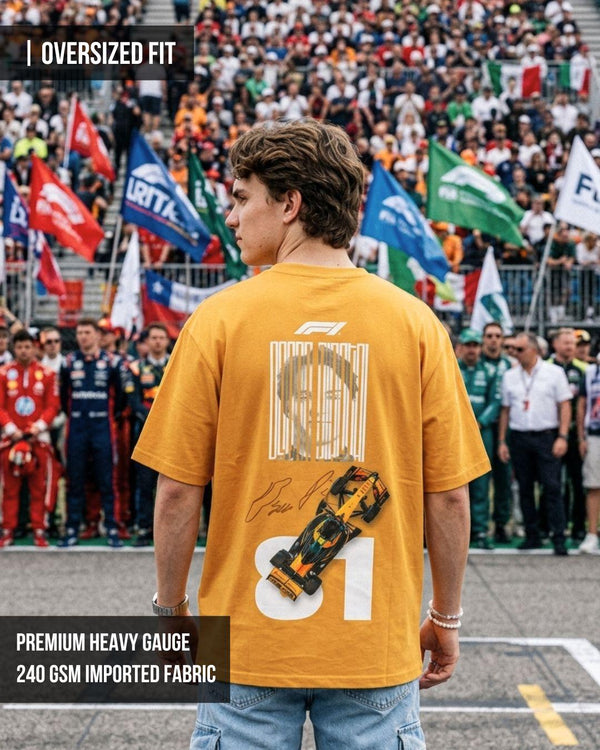 F1 Oscar Piastri 81 Unisex Oversized T-Shirt