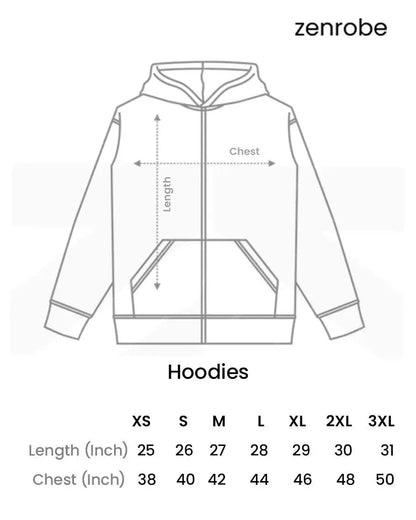 Size Chart for Hoodie