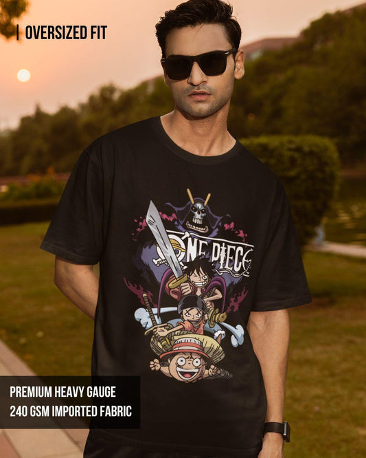 One Piece Family Unisex Oversized T-Shirt - -