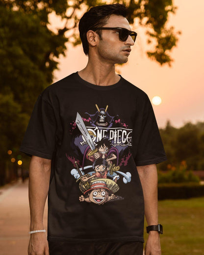 One Piece Family Unisex Oversized T-Shirt - -