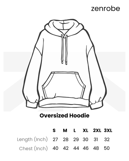 Size Chart for Oversized Hoodie