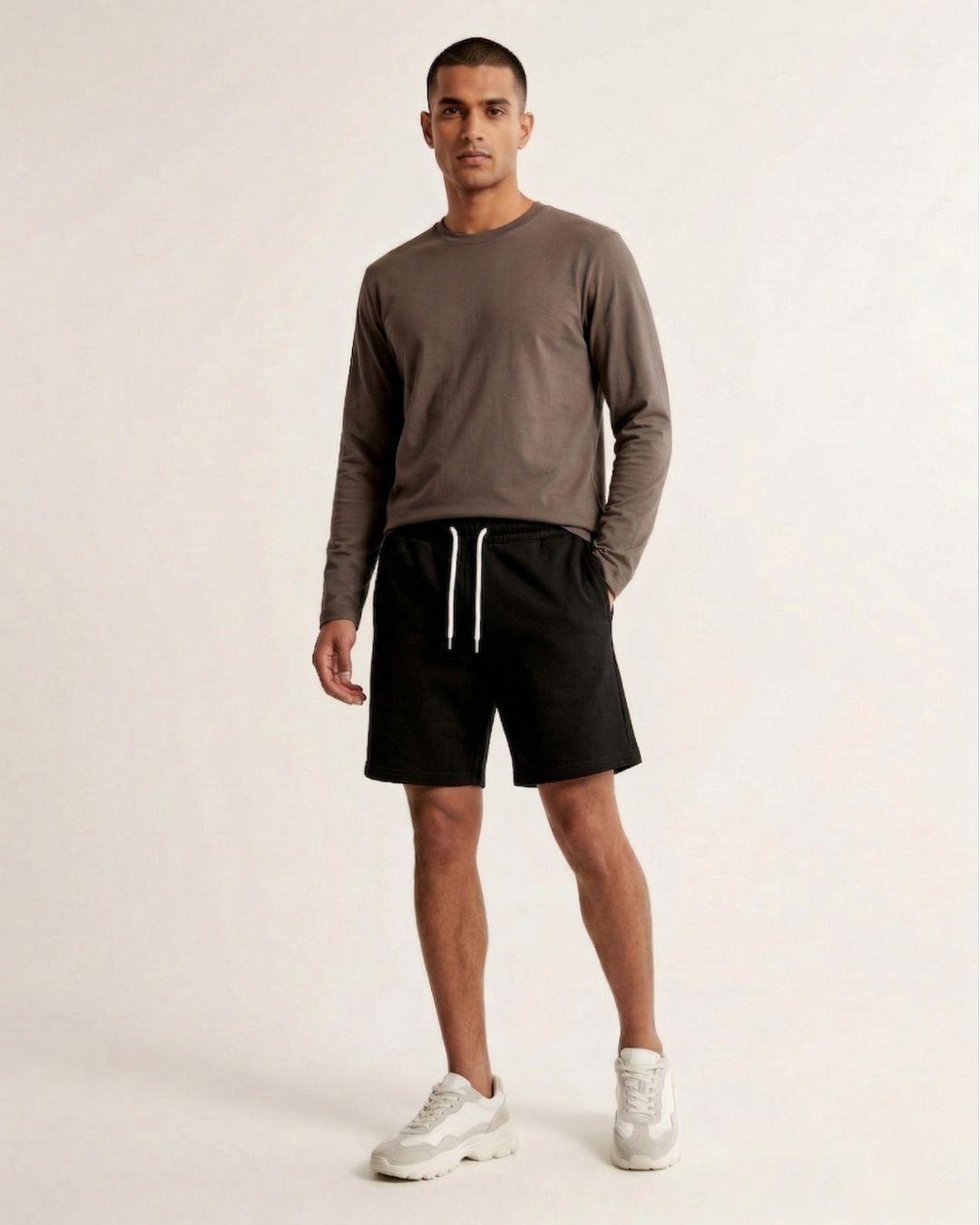 Premium Terry Blend 260 GSM Unisex Relaxed Fit Shorts | Soft, Breathable & Durable - -