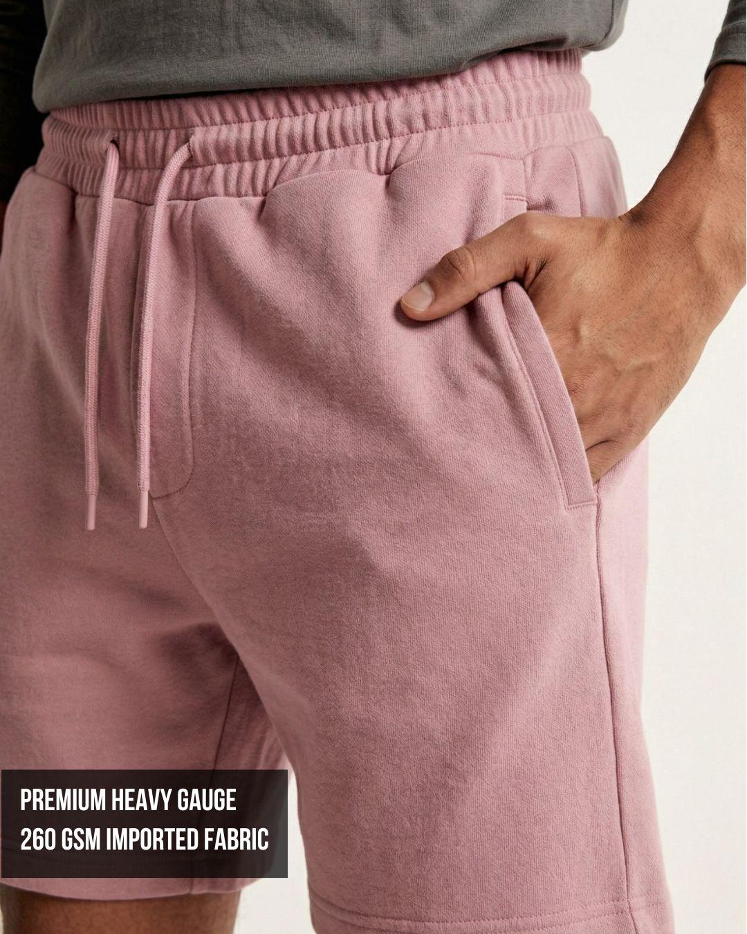 Premium Terry Blend 260 GSM Unisex Relaxed Fit Shorts | Soft, Breathable & Durable - -