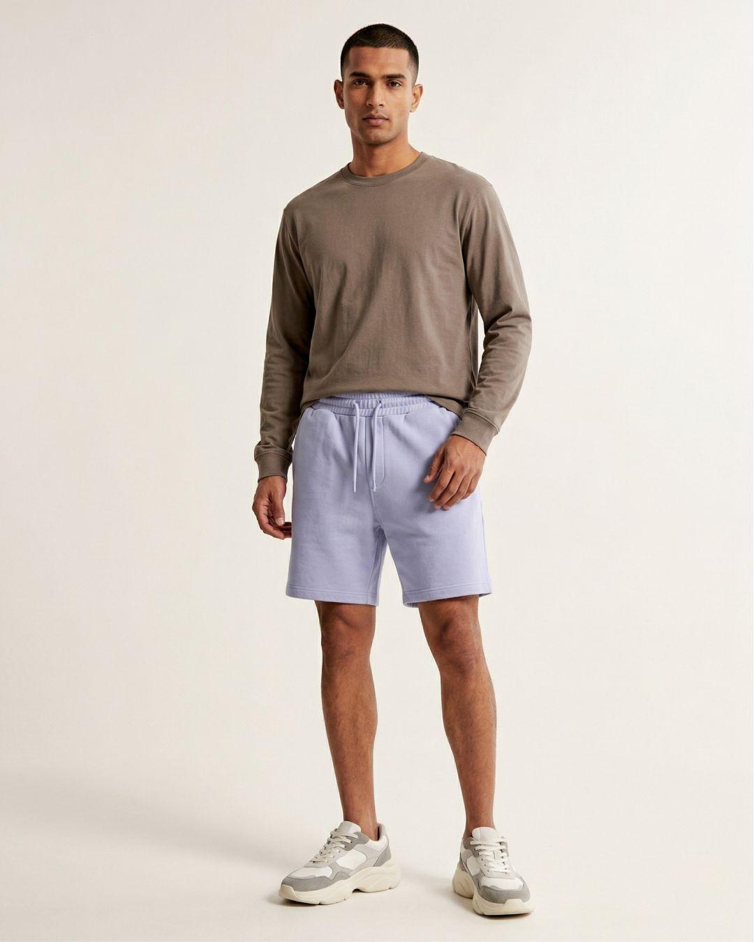 Premium Terry Blend 260 GSM Unisex Relaxed Fit Shorts | Soft, Breathable & Durable - -