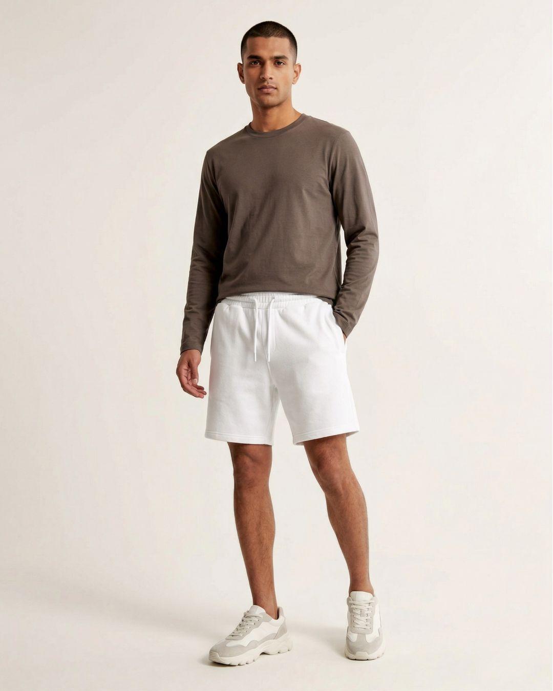 Premium Terry Blend 260 GSM Unisex Relaxed Fit Shorts | Soft, Breathable & Durable - -